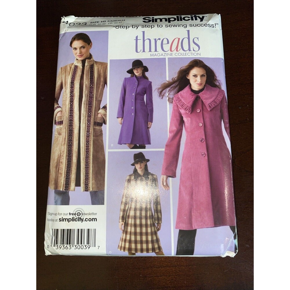 Uncut FF Simplicity 4033 Size 6-14 Misses Petite Trench Coats